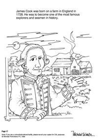 james cook coloring pages
